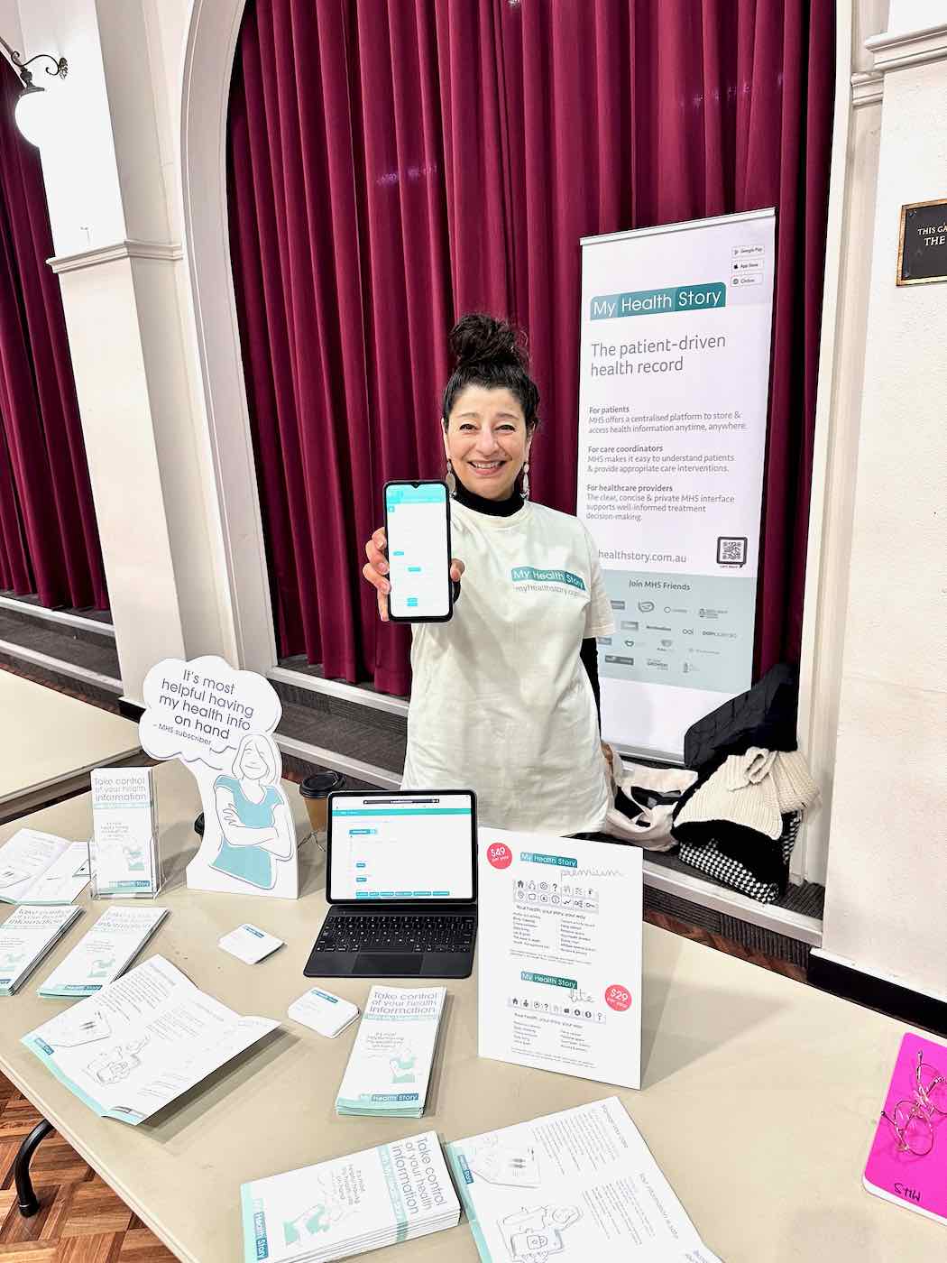 Founder MHS Soula Mantalvanos at the Geelong Health Festival 2024