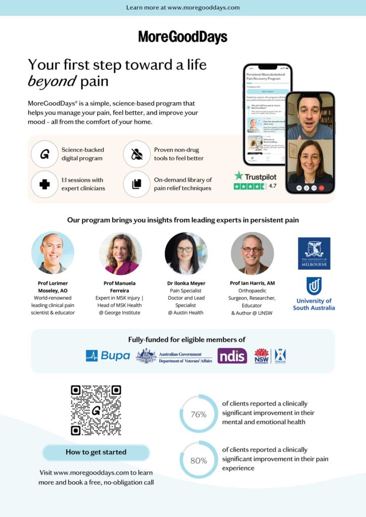MoreGoodDays® chronic back pain program