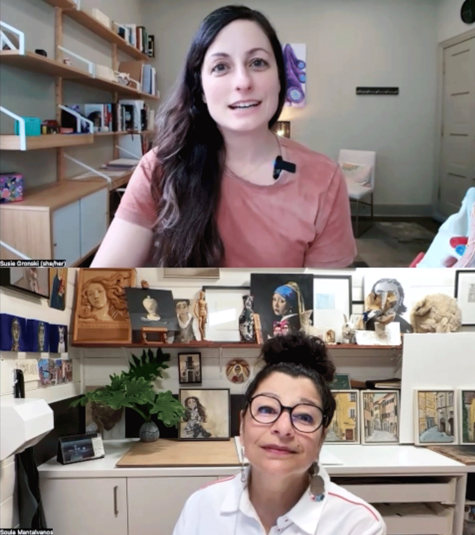Dr Susie Gronski and Soula Mantalvanos in a male pelvic pain chat